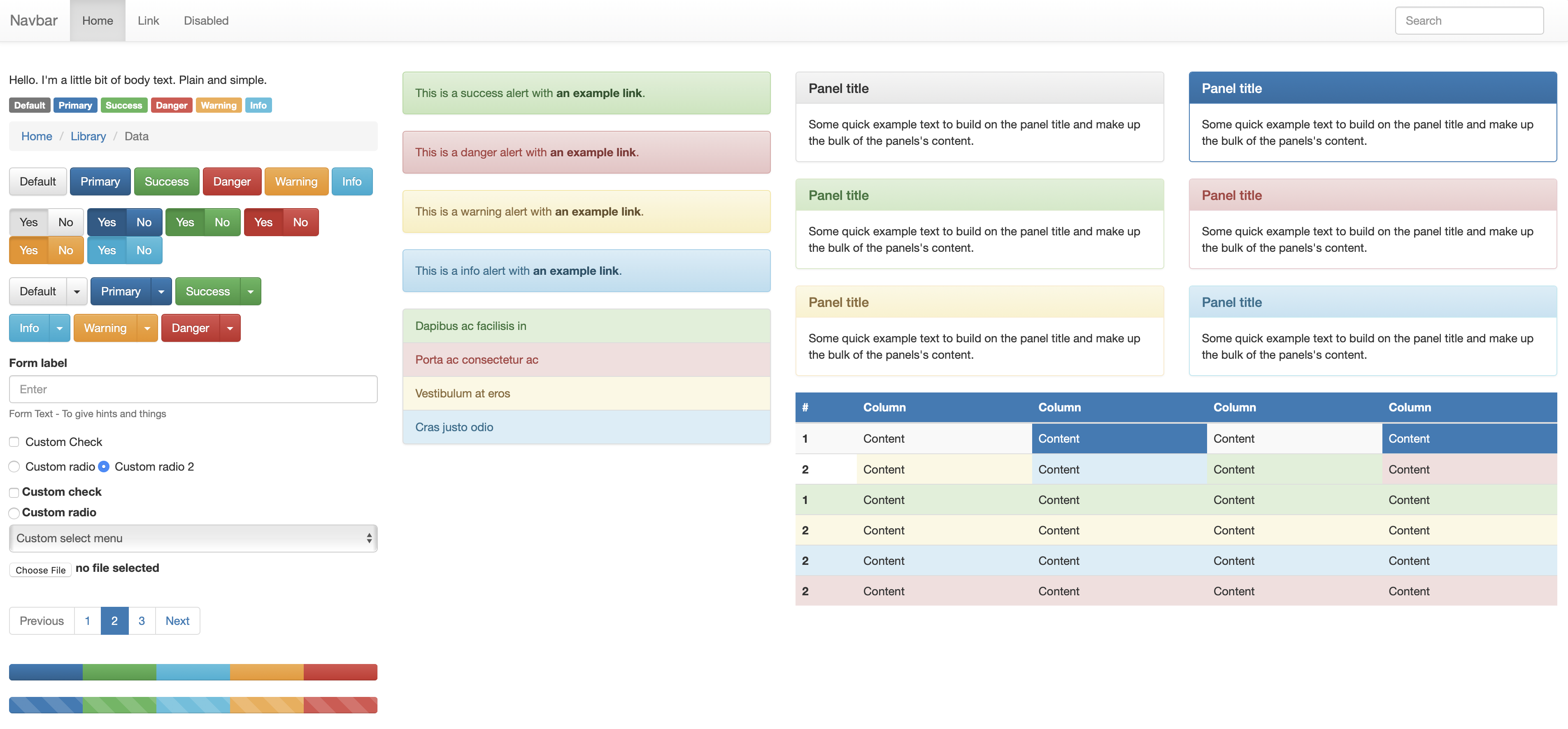 Bootstrap 3 Default Theme